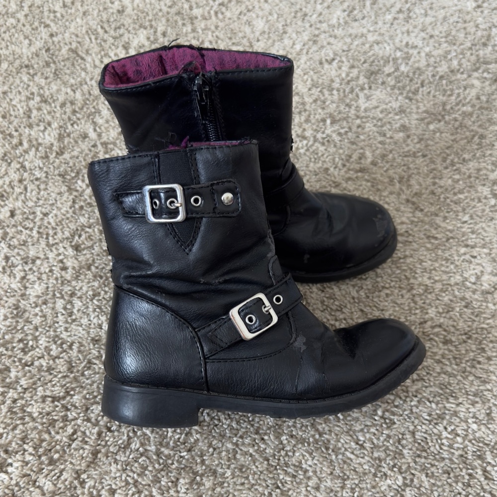Rachael shoes toddler girls black boots size 12